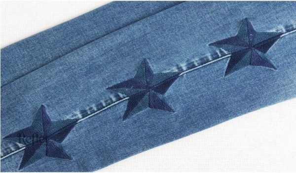 Pantalon femme au look rétro en jean