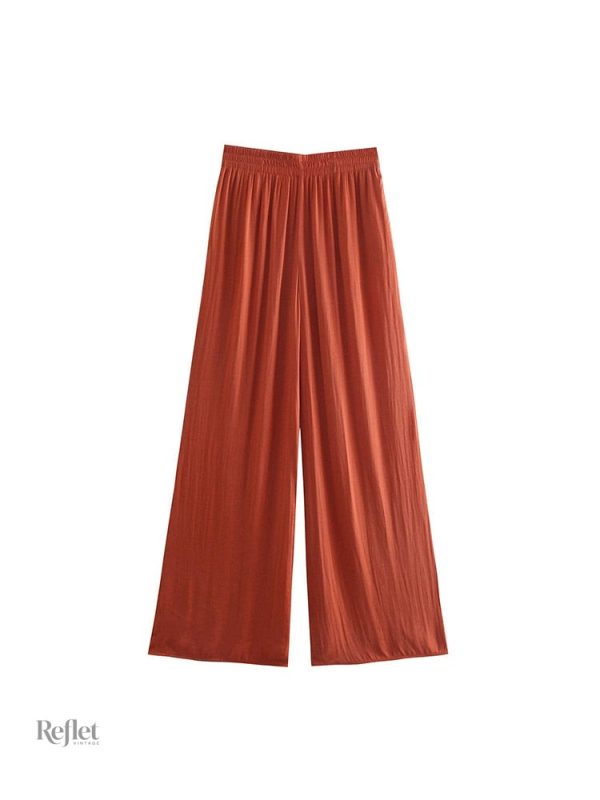 pantalon-orange-femme-vintage-1 Pantalon vintage femme orange, style rétro