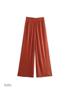 Pantalon orange femme, look vintage et tendance