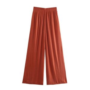 Pantalon orange femme, look vintage et tendance