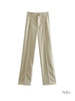 Pantalon simili cuir vintage femme