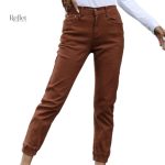 Pantalon à taille haute, look rétro pour femme