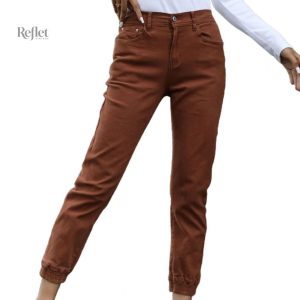 Pantalon à taille haute, look rétro pour femme
