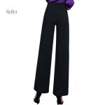 Pantalon noir vintage pour femme, taille haute élégante
