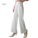 Pantalon taille haute vintage pour femme