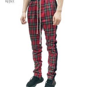 Pantalon vintage à carreaux pour homme