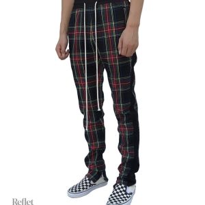 Pantalon homme à motifs carreaux vintage