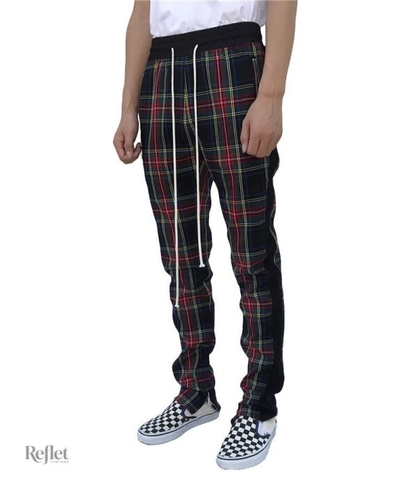 Pantalon homme à motifs carreaux vintage