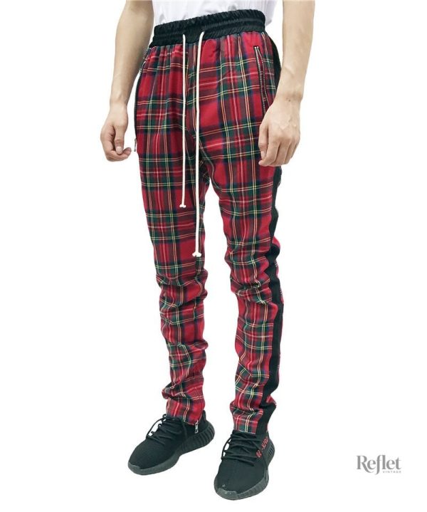 Pantalon homme rétro à carreaux élégants