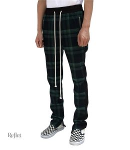 Pantalon vintage homme avec motif à carreaux