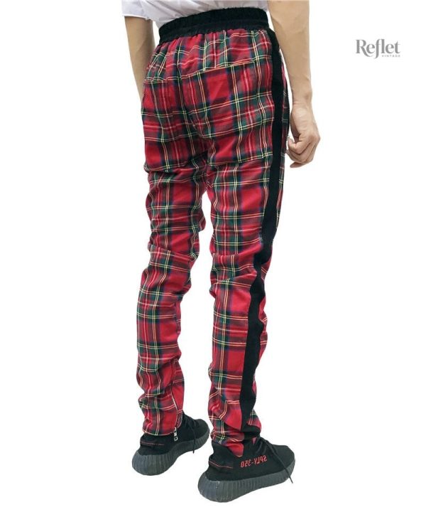 Pantalon homme style vintage à carreaux