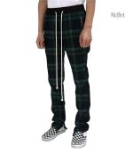 Pantalon vintage à carreaux, look décontracté homme