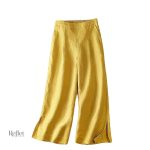 Pantalon femme blanc, allure vintage élégante