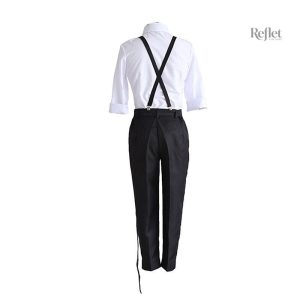 Pantalon avec bretelles style rétro pour homme