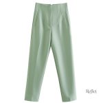 Pantalon femme avec ceinture rétro