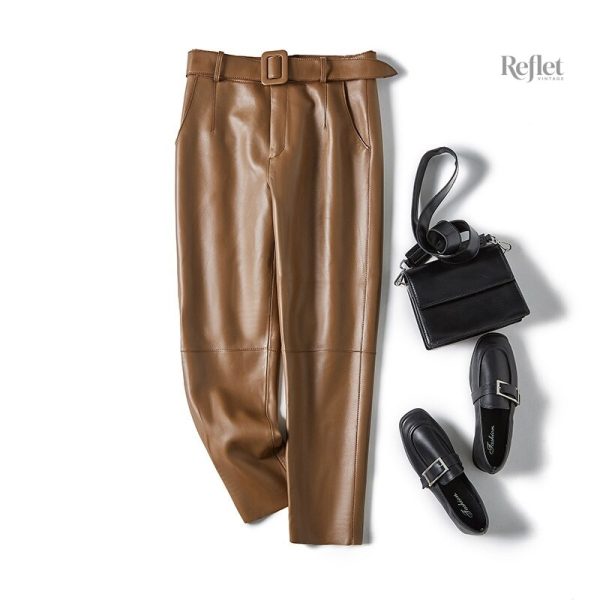 Pantalon femme élastique vintage