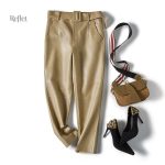 Pantalon casual vintage ceinturé