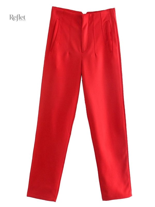 Pantalon à jambe droite femme vintage
