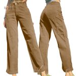 Pantalon Vintage Kaki Femme