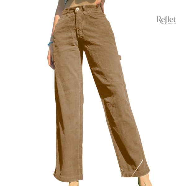 Pantalon Kaki Femme style vintage