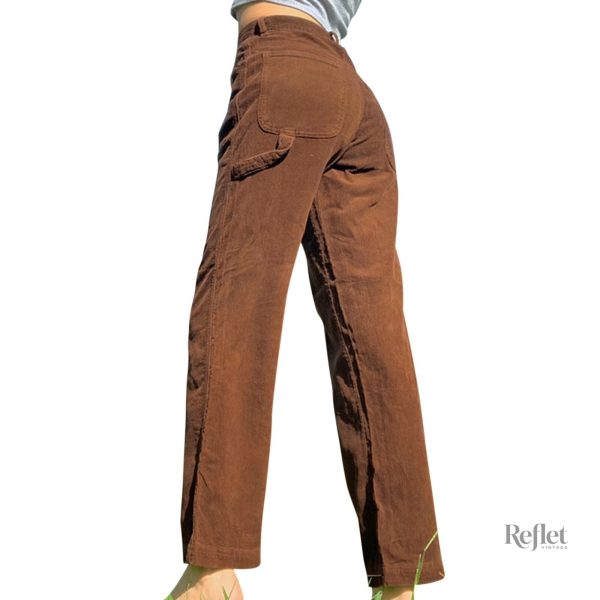 Pantalon décontracté kaki pour femme