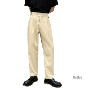Pantalon rétro pour homme, style vintage, taille haute