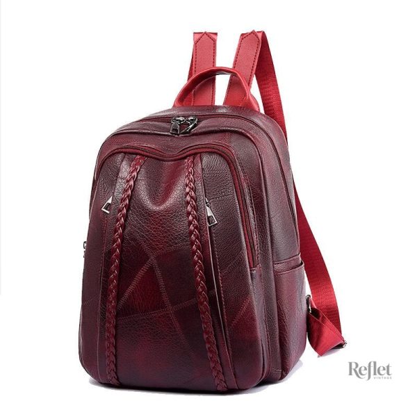 Sac à dos en cuir au style rétro