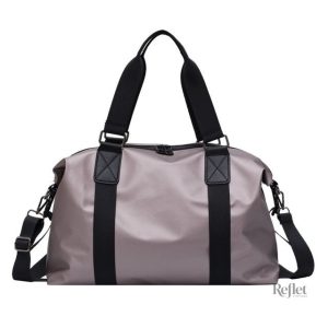 Petit sac de sport vintage en cuir marron