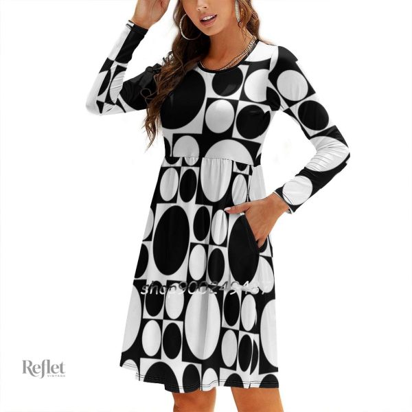 Robe élégante année 70, coupe vintage
