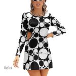 Robe noire courte, inspiration années 70
