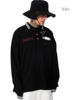 Polo Vintage à manches longues, style rétro pour homme