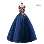 Robe de bal Princess Cinderella en satin bleu