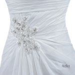 Détails raffinés de la robe de mariée princesse