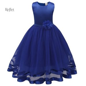 Robe cérémonie fille style princesse en tulle léger