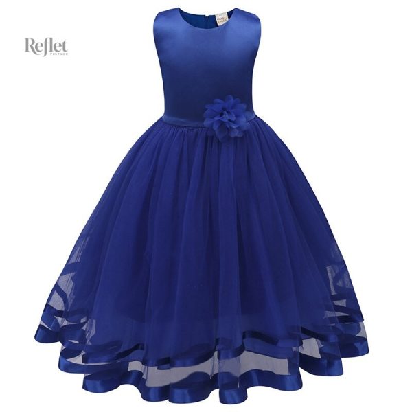 Robe cérémonie fille style princesse en tulle léger