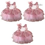 Robe princesse rose pour fille