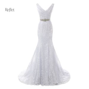 Robe de mariée princesse avec jupe volumineuse et dentelle