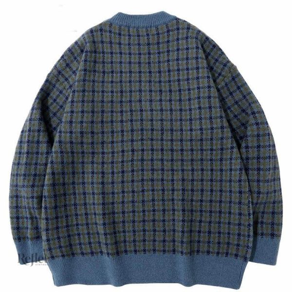 Pull à Carreaux Femme, style rétro