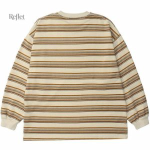 Sweat à rayures rétro féminin