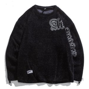 Pull vintage blanc en coton pour homme