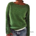 Pull en tricot bleu marine pour un look rétro