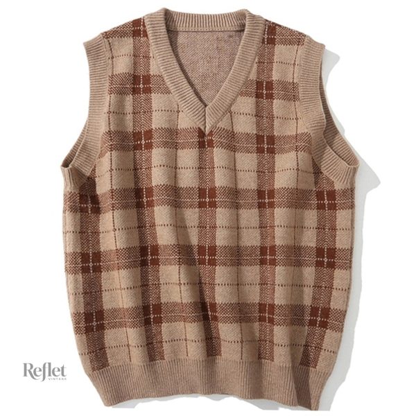 Pull sans manche homme au style vintage