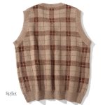 Pull vintage à motifs pour homme, sans manches