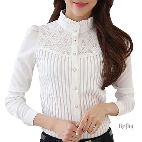 pull-chemise-vintage-femme-1 Pull vintage chemise pour femme au style rétro