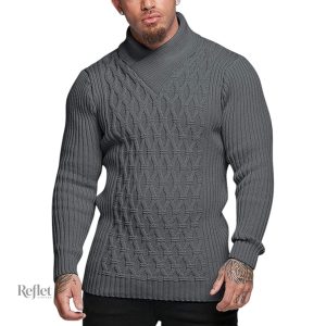 Pull col roulé vintage homme