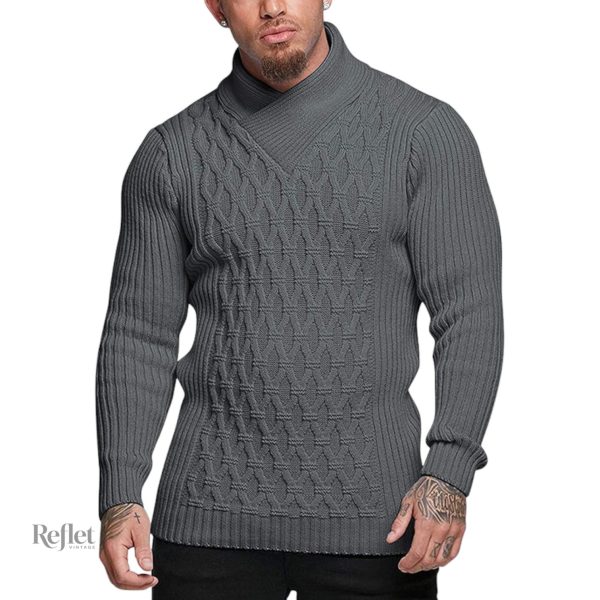 pull-col-roule-vintage-homme-1 Pull col roulé vintage homme