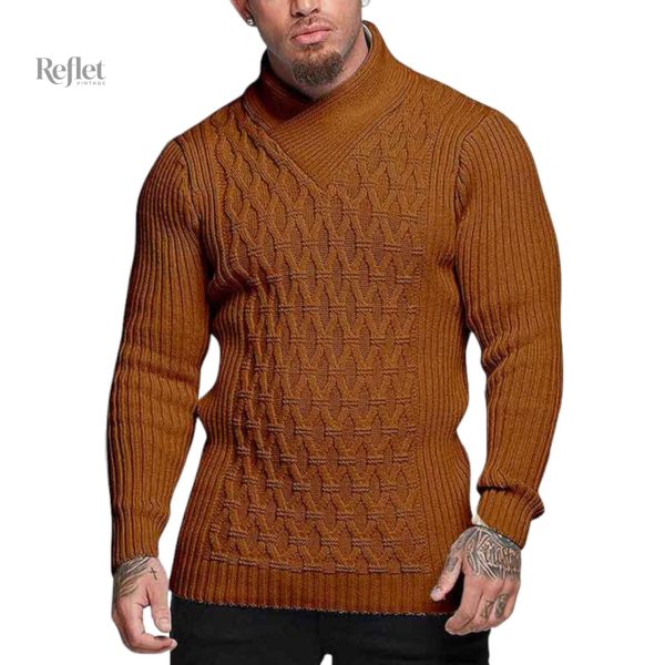 Pull col roulé homme pour l'hiver