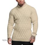 Pull rétro col roulé pour homme