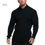 Pull col roulé décontracté homme