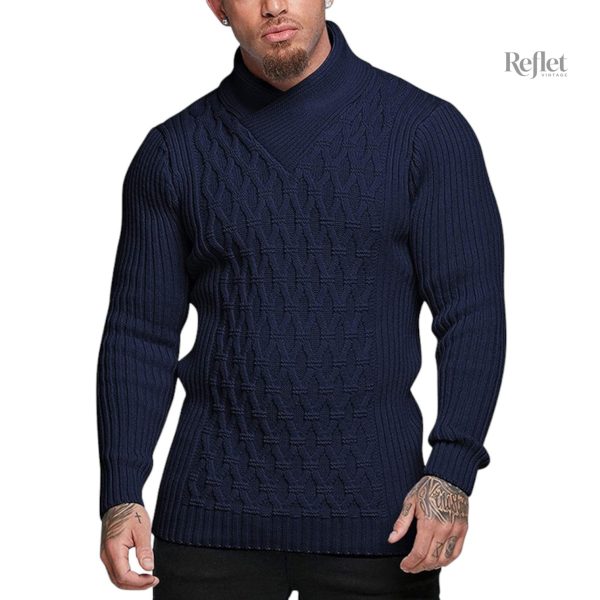 Pull col roulé élégant homme